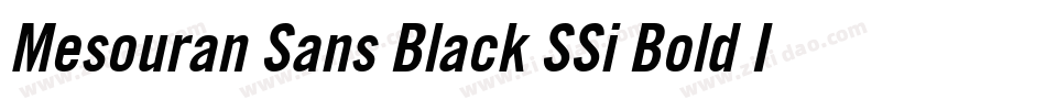 Mesouran Sans Black SSi Bold Italic字体转换